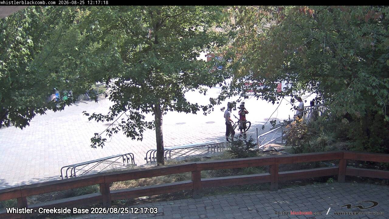 Webcam frame from Whistler - Creekside Base at 2026/08/25 12:00