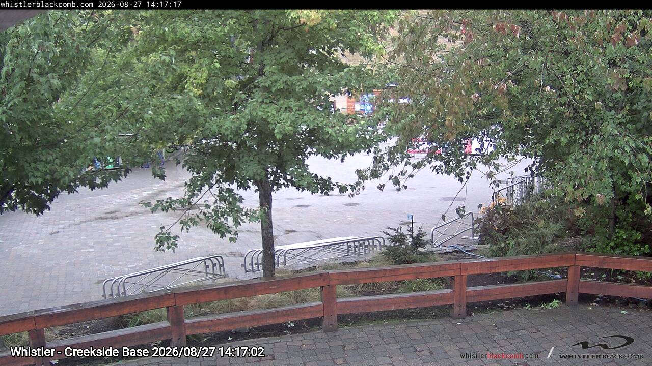 Webcam frame from Whistler - Creekside Base on 2026/08/27