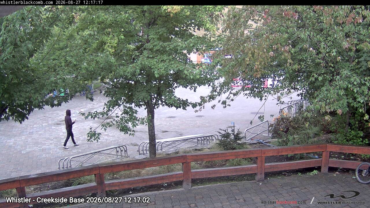 Webcam frame from Whistler - Creekside Base at 2026/08/27 12:00