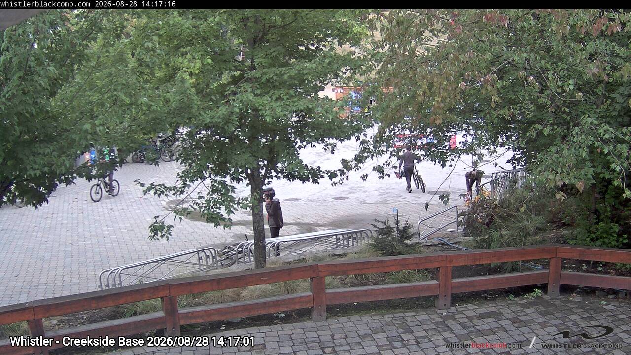Webcam frame from Whistler - Creekside Base on 2026/08/28