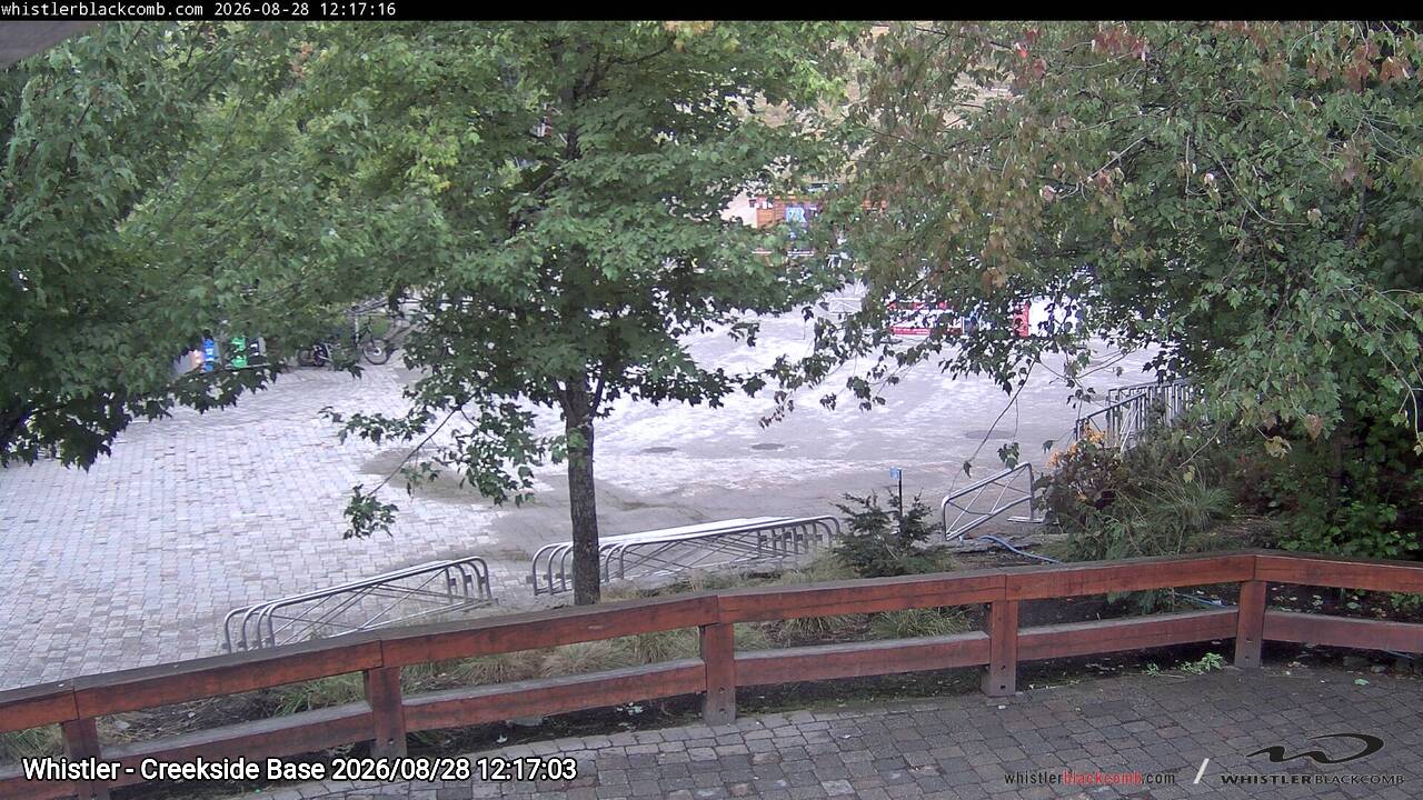 Webcam frame from Whistler - Creekside Base at 2026/08/28 12:00