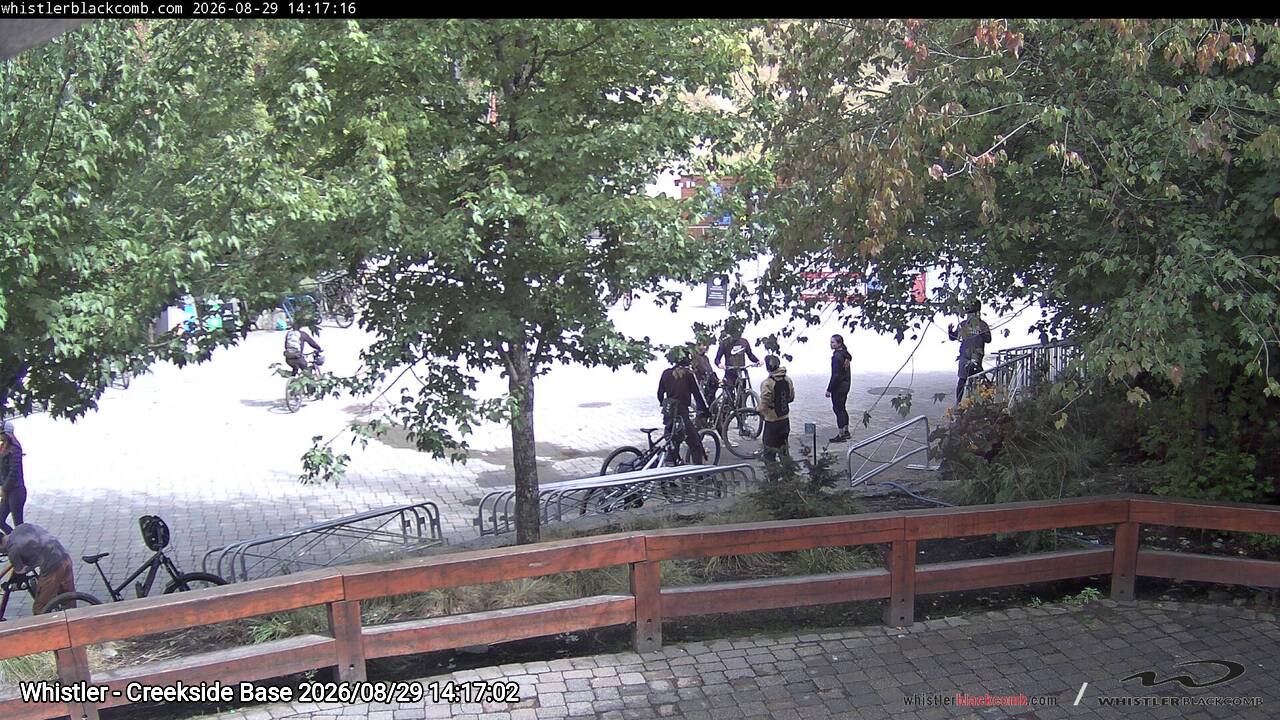 Webcam frame from Whistler - Creekside Base on 2026/08/29