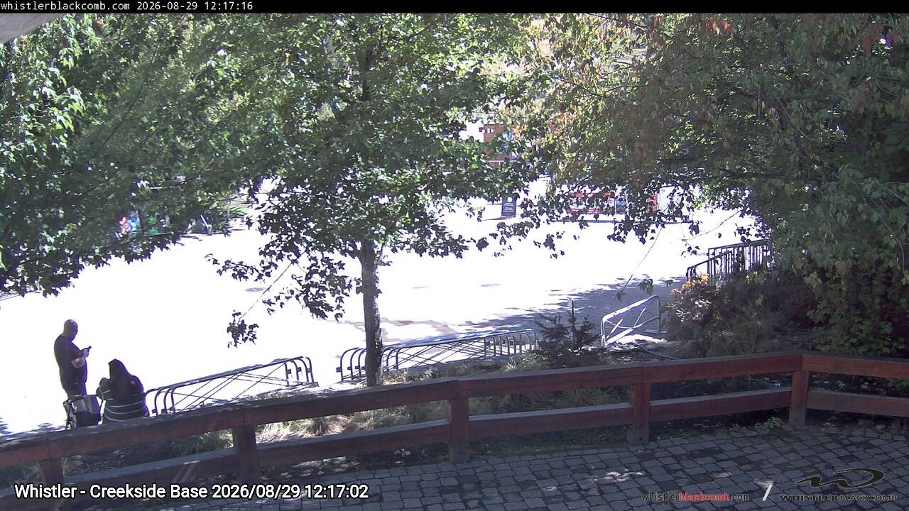 Webcam frame from Whistler - Creekside Base at 2026/08/29 12:00