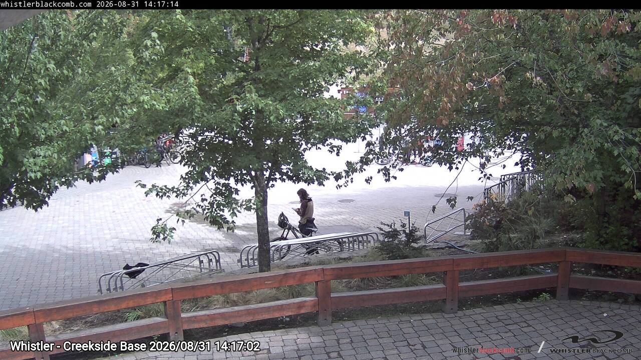 Webcam frame from Whistler - Creekside Base on 2026/08/31