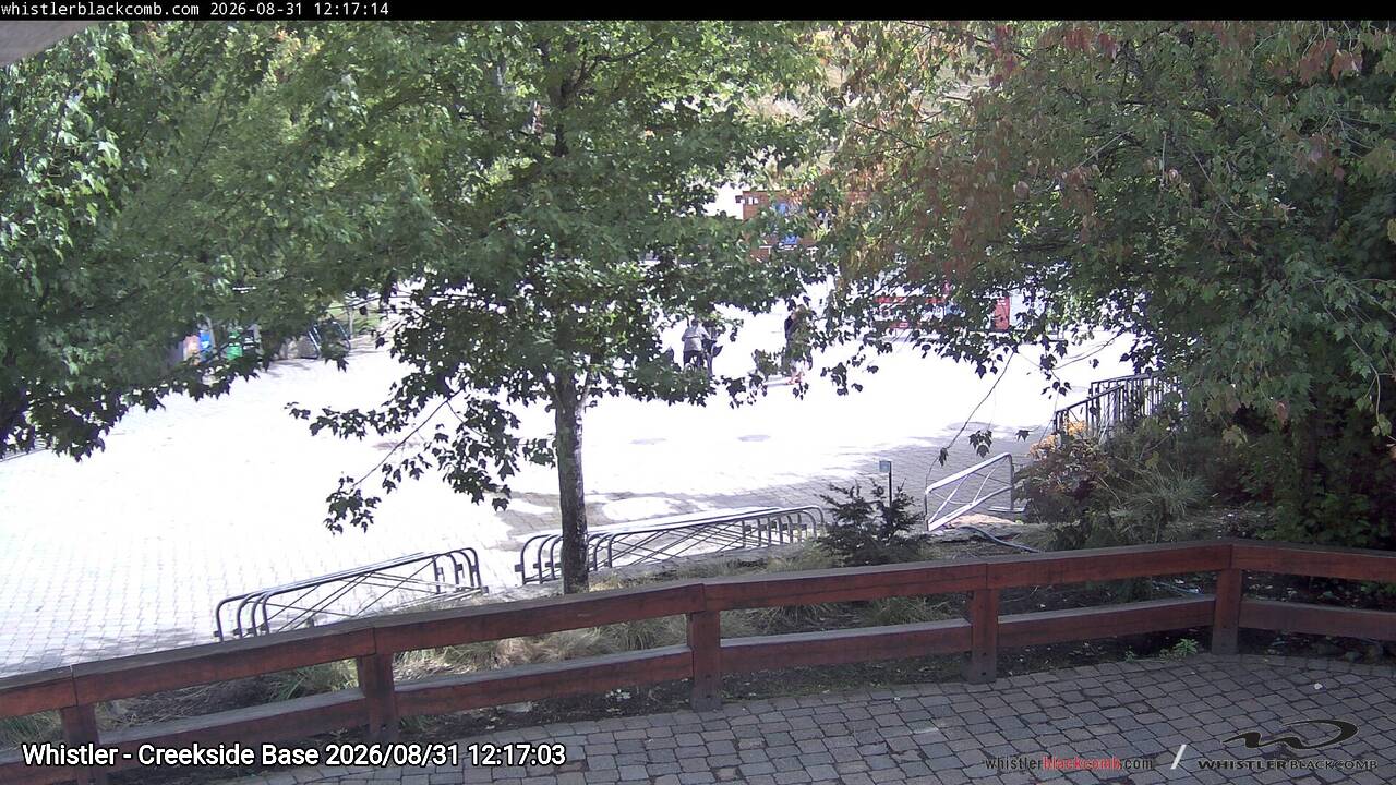 Webcam frame from Whistler - Creekside Base at 2026/08/31 12:00
