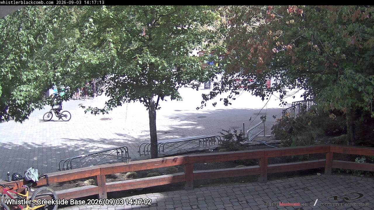 Webcam frame from Whistler - Creekside Base on 2026/09/03