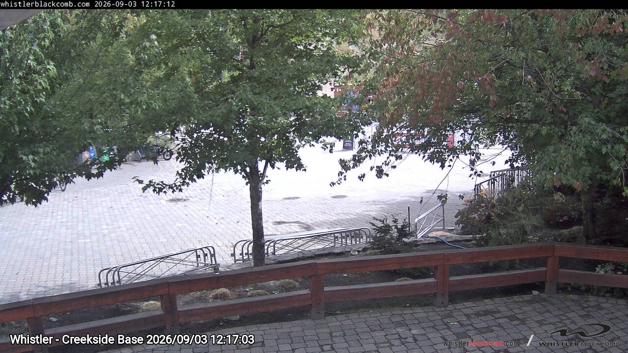 Webcam frame from Whistler - Creekside Base at 2026/09/03 12:00