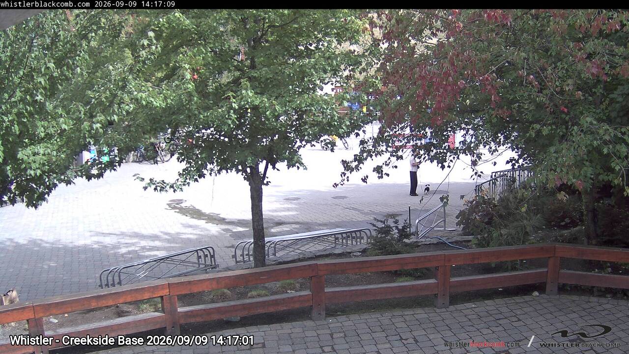 Webcam frame from Whistler - Creekside Base on 2026/09/09