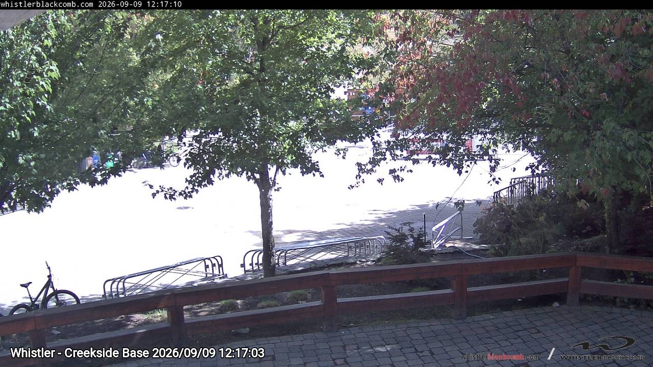 Webcam frame from Whistler - Creekside Base at 2026/09/09 12:00