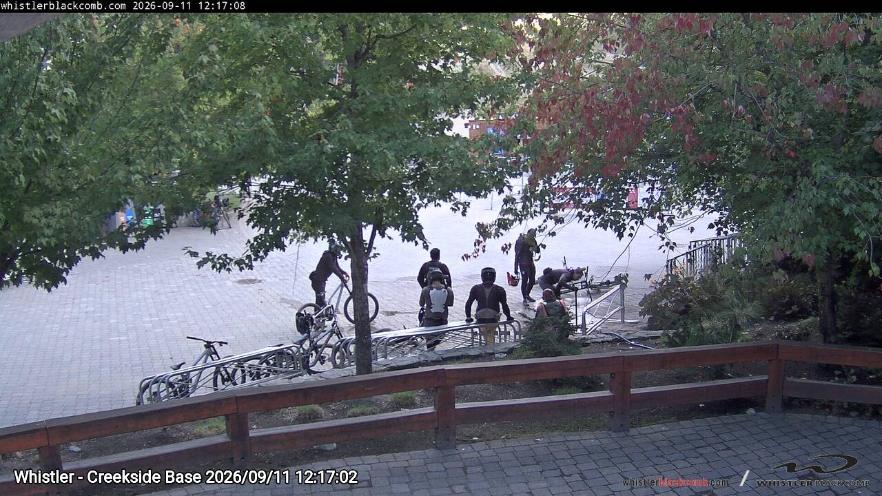 Webcam frame from Whistler - Creekside Base at 2026/09/11 12:00