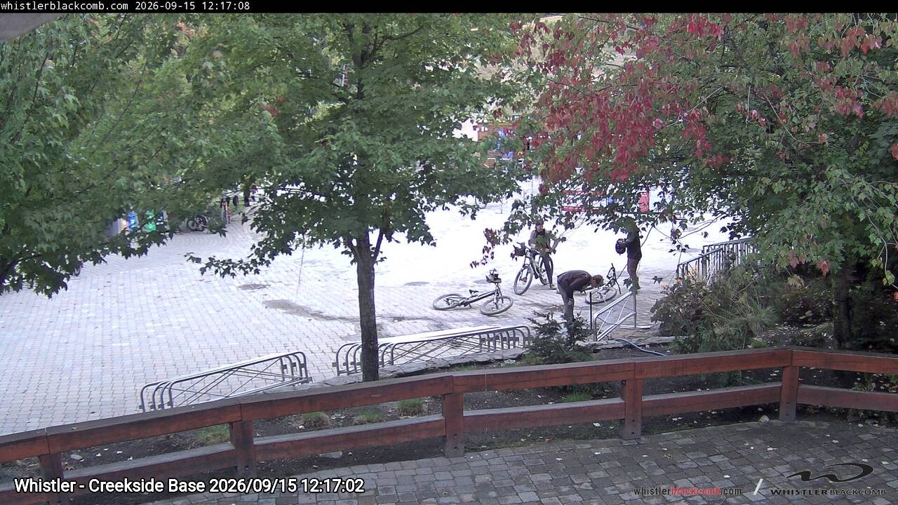Webcam frame from Whistler - Creekside Base at 2026/09/15 12:00