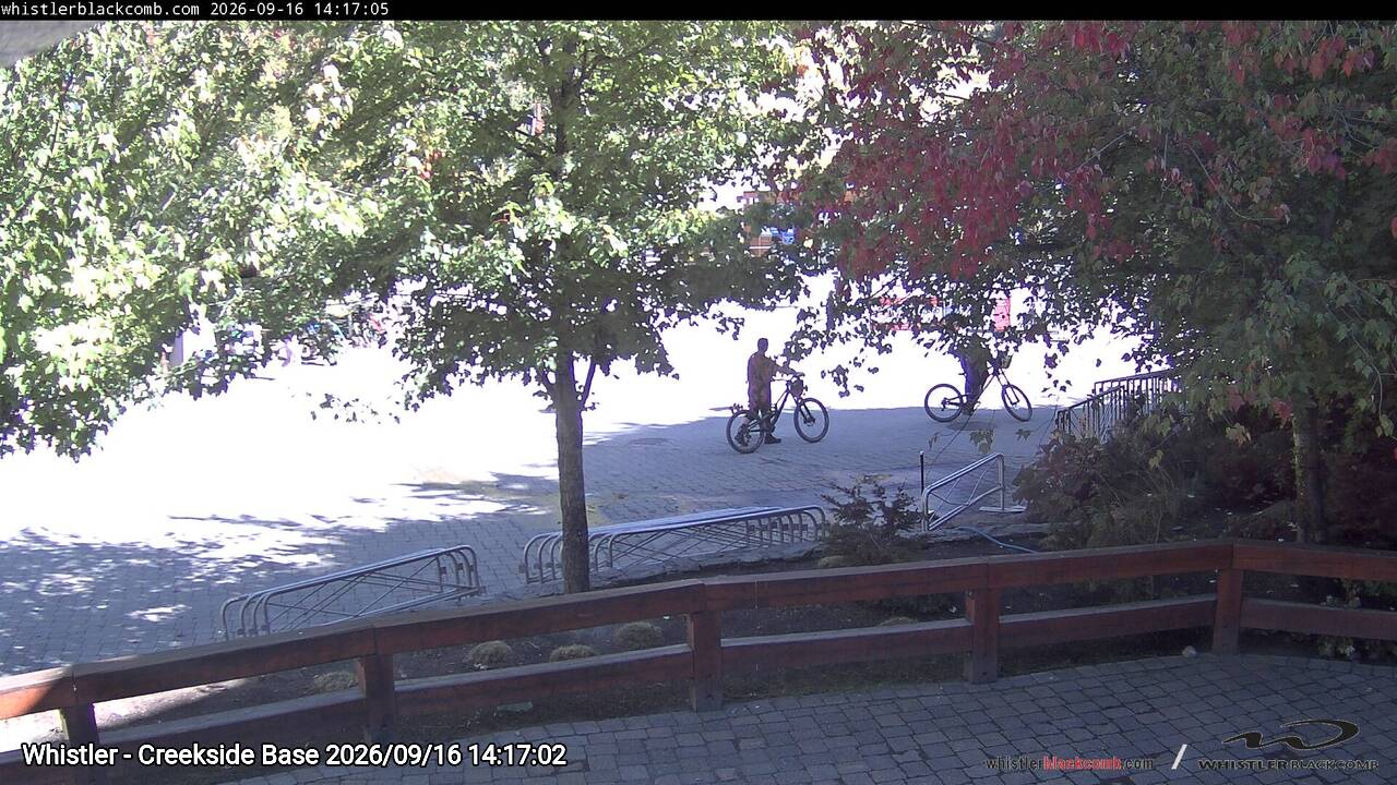 Webcam frame from Whistler - Creekside Base on 2026/09/16