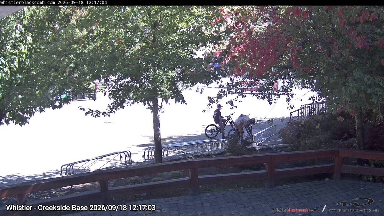Webcam frame from Whistler - Creekside Base at 2026/09/18 12:00