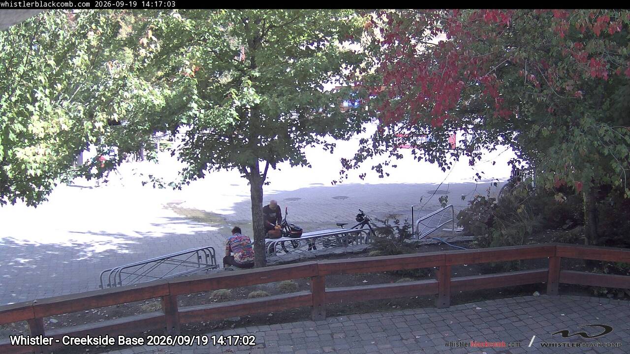Webcam frame from Whistler - Creekside Base on 2026/09/19