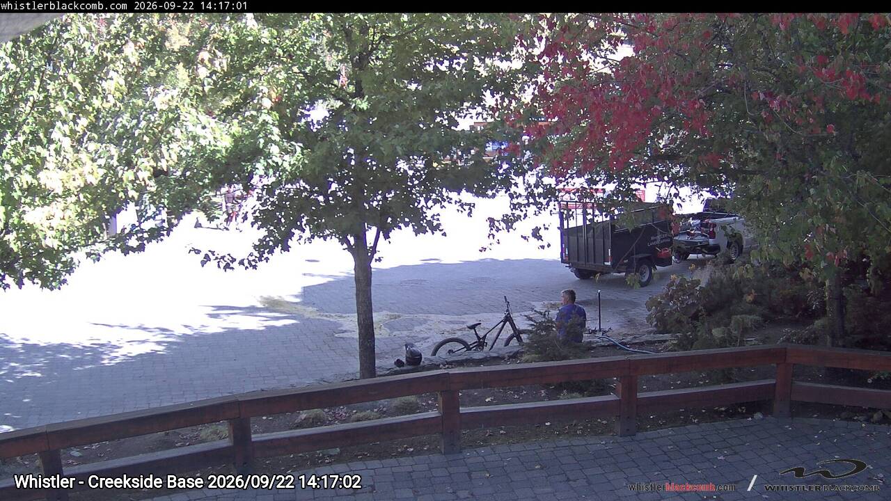Webcam frame from Whistler - Creekside Base on 2026/09/22