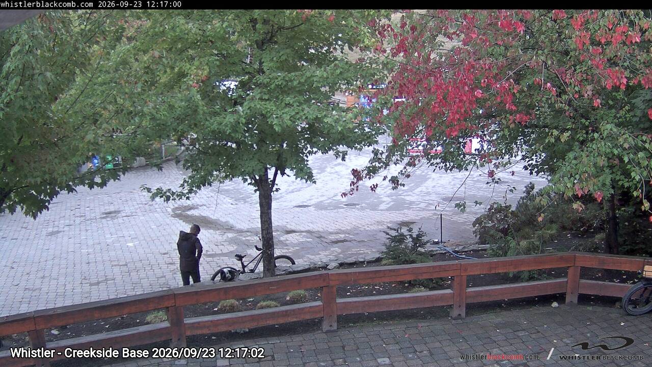 Webcam frame from Whistler - Creekside Base at 2026/09/23 12:00