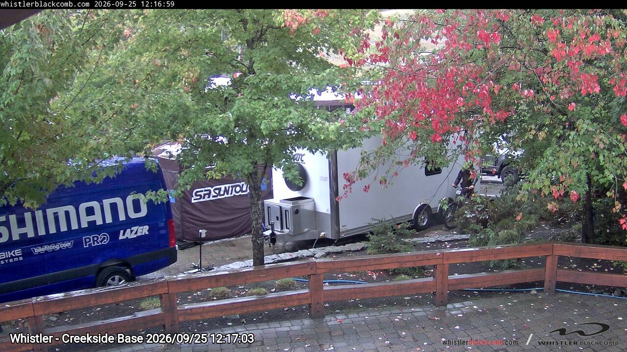 Webcam frame from Whistler - Creekside Base at 2026/09/25 12:00