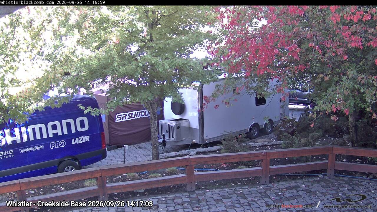 Webcam frame from Whistler - Creekside Base on 2026/09/26