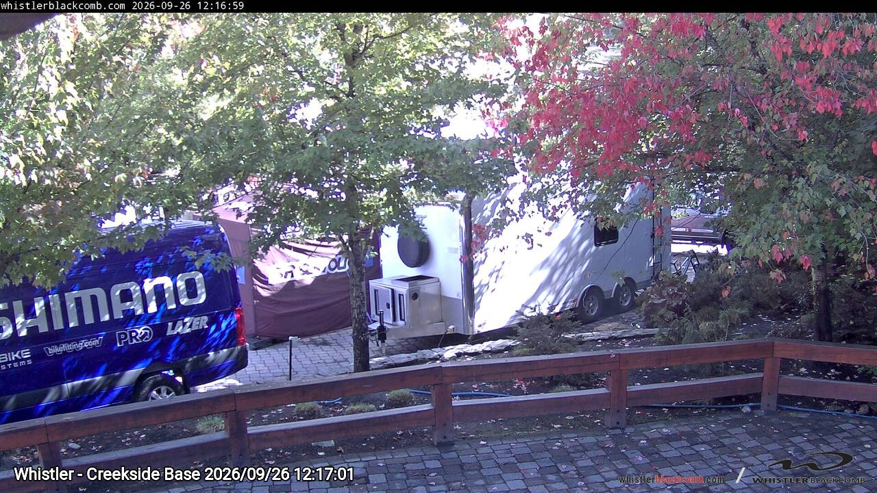 Webcam frame from Whistler - Creekside Base at 2026/09/26 12:00