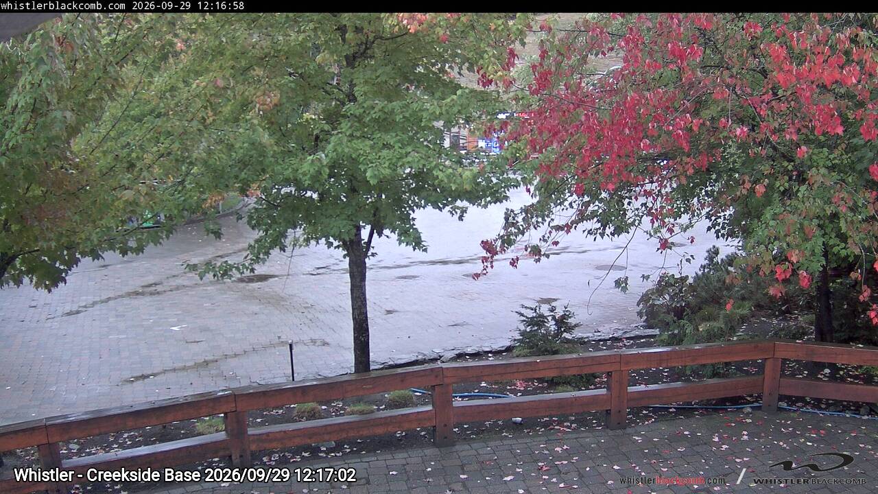 Webcam frame from Whistler - Creekside Base at 2026/09/29 12:00