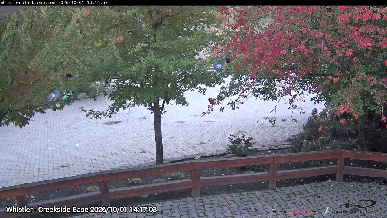 Webcam frame from Whistler - Creekside Base on 2026/10/01