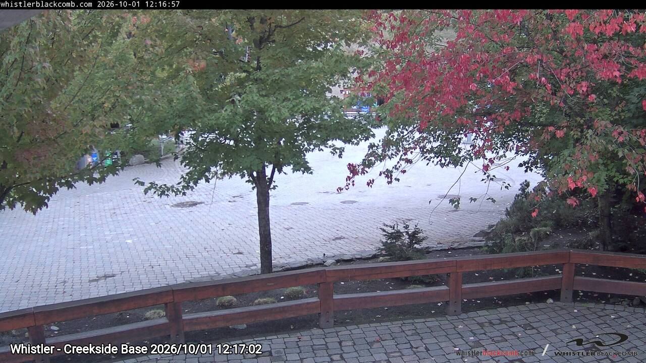 Webcam frame from Whistler - Creekside Base at 2026/10/01 12:00