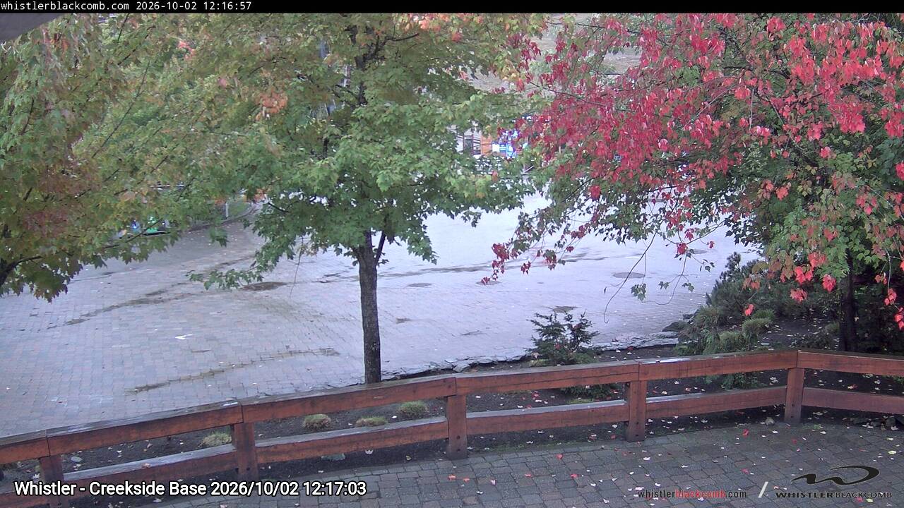Webcam frame from Whistler - Creekside Base at 2026/10/02 12:00