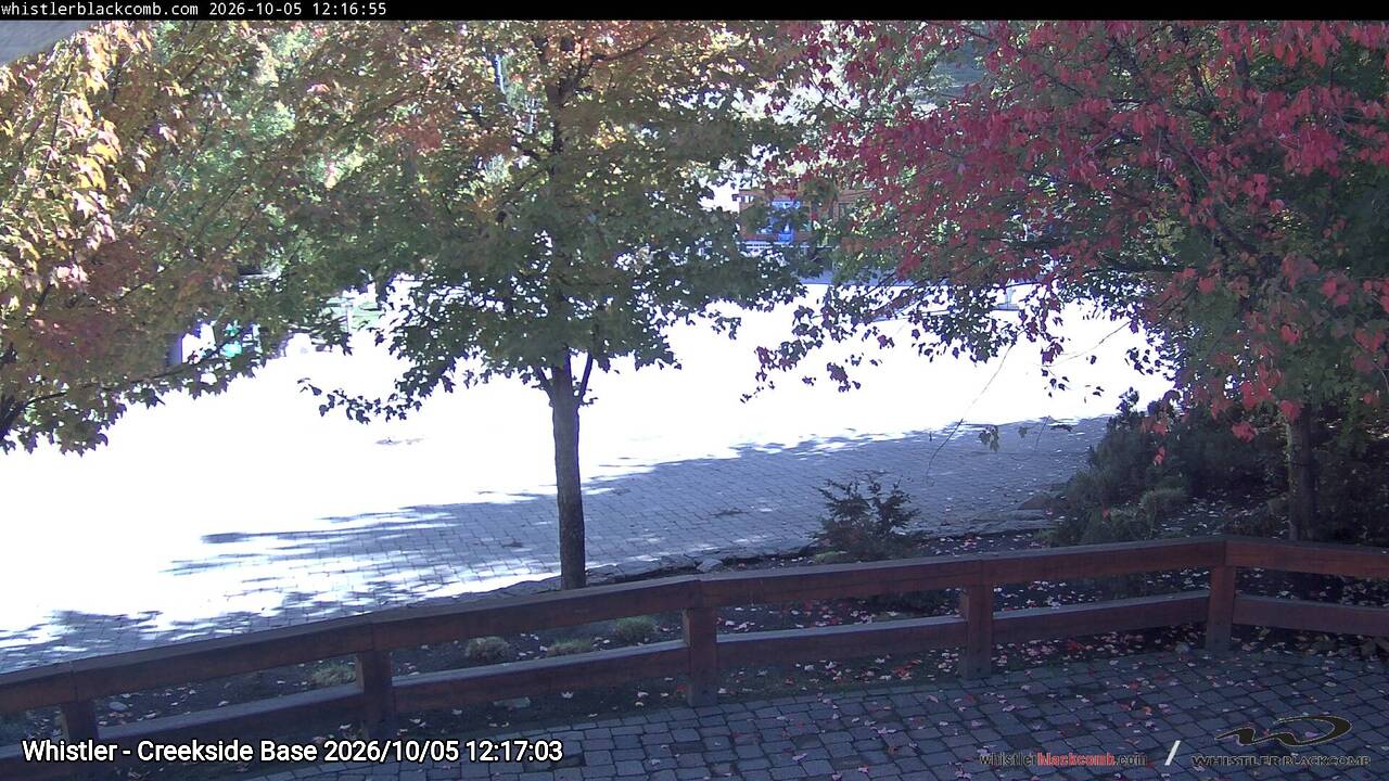 Webcam frame from Whistler - Creekside Base at 2026/10/05 12:00