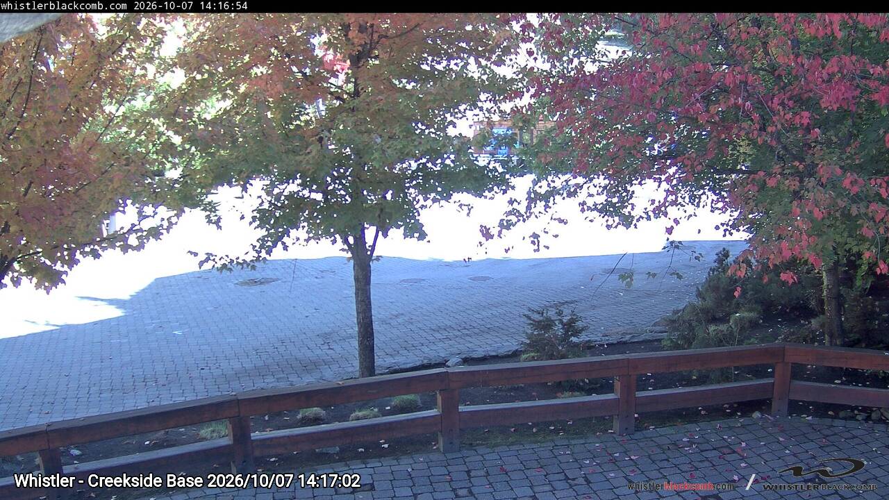 Webcam frame from Whistler - Creekside Base on 2026/10/07