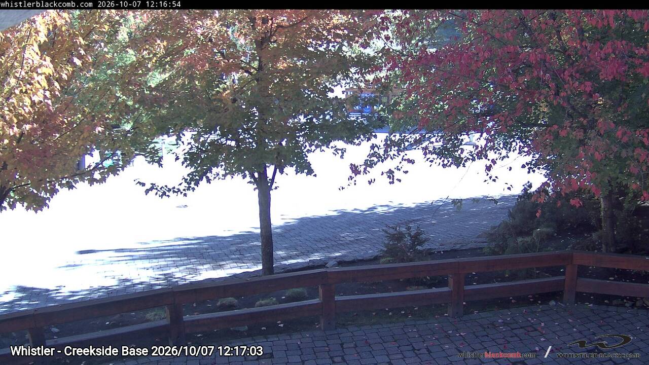 Webcam frame from Whistler - Creekside Base at 2026/10/07 12:00