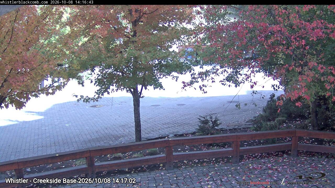 Webcam frame from Whistler - Creekside Base on 2026/10/08