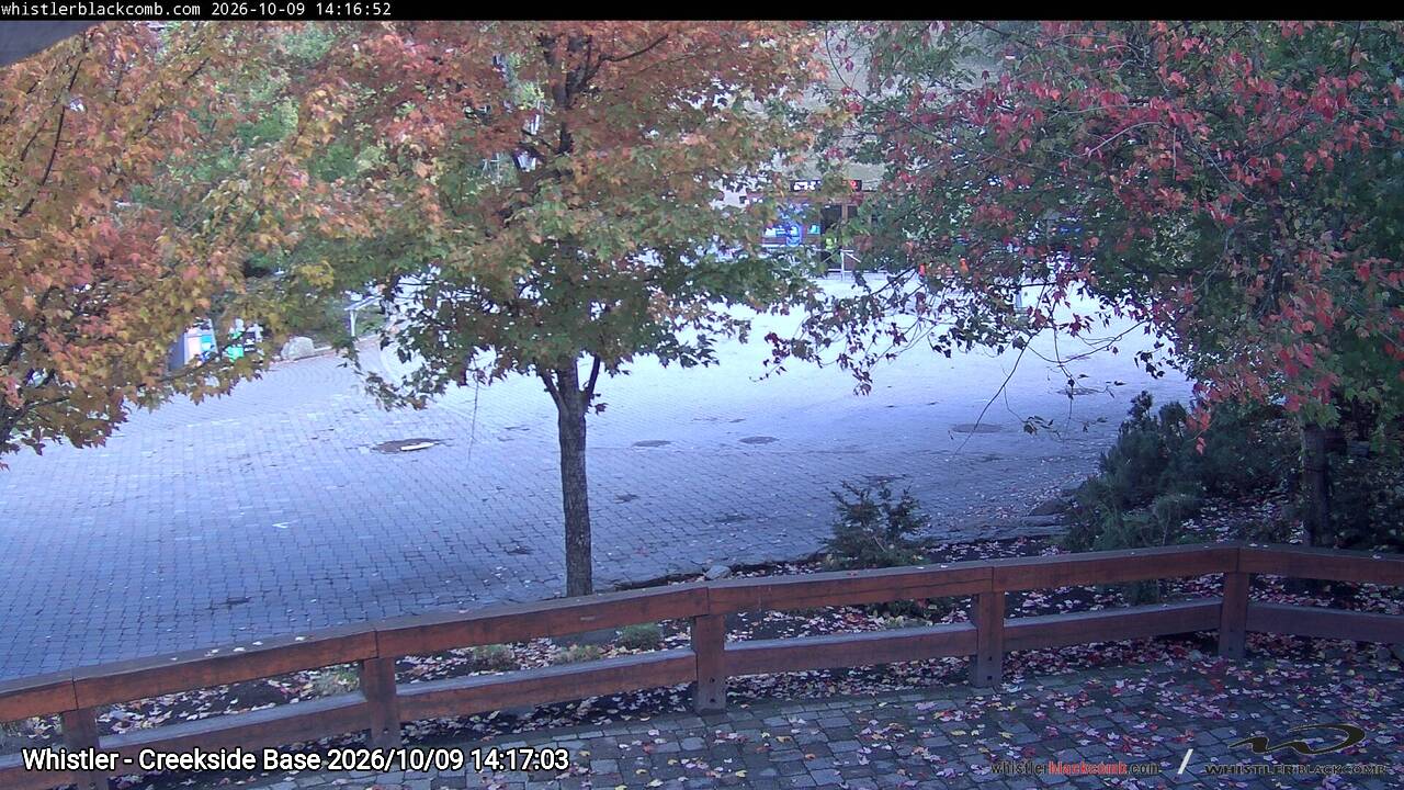 Webcam frame from Whistler - Creekside Base on 2026/10/09