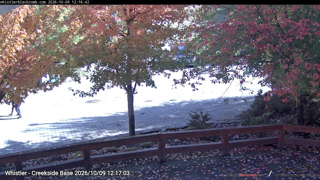 Webcam frame from Whistler - Creekside Base at 2026/10/09 12:00
