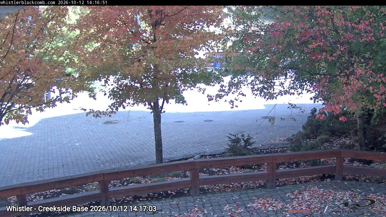 Webcam frame from Whistler - Creekside Base on 2026/10/12