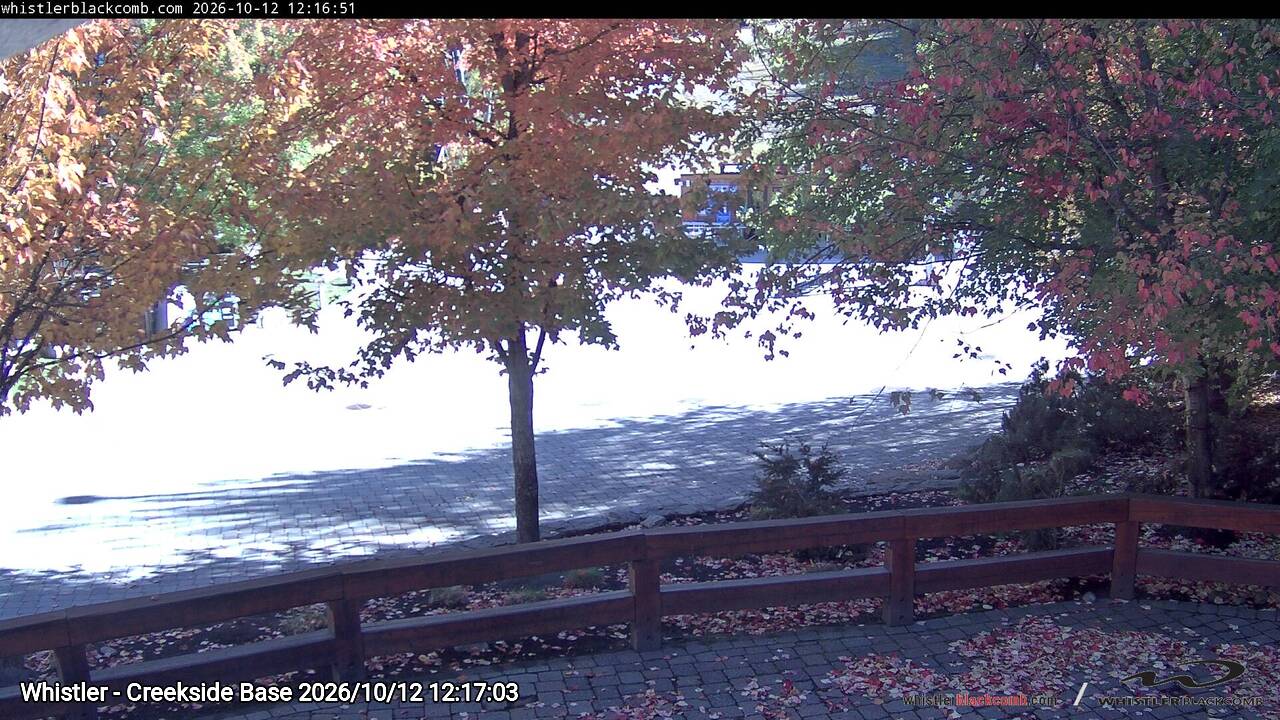 Webcam frame from Whistler - Creekside Base at 2026/10/12 12:00