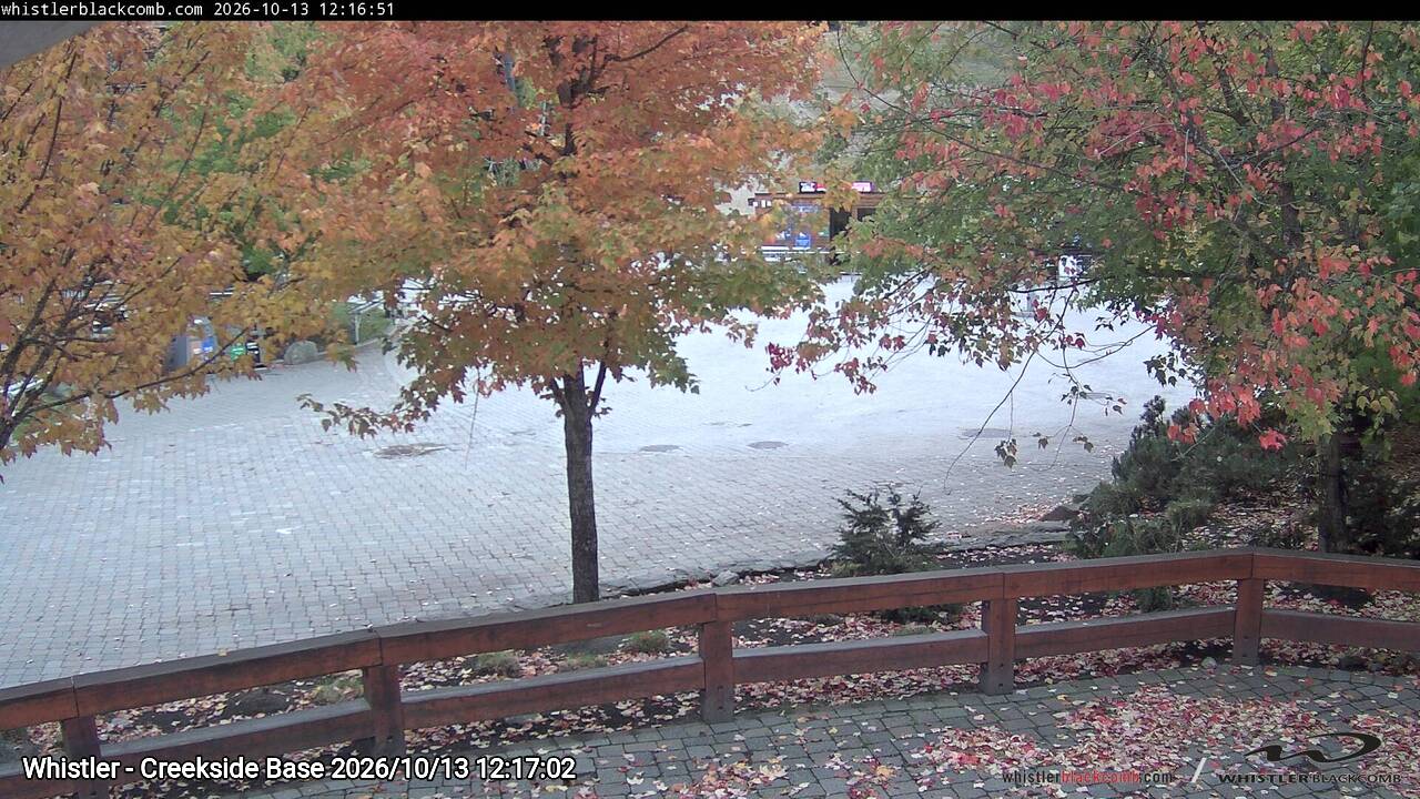 Webcam frame from Whistler - Creekside Base at 2026/10/13 12:00
