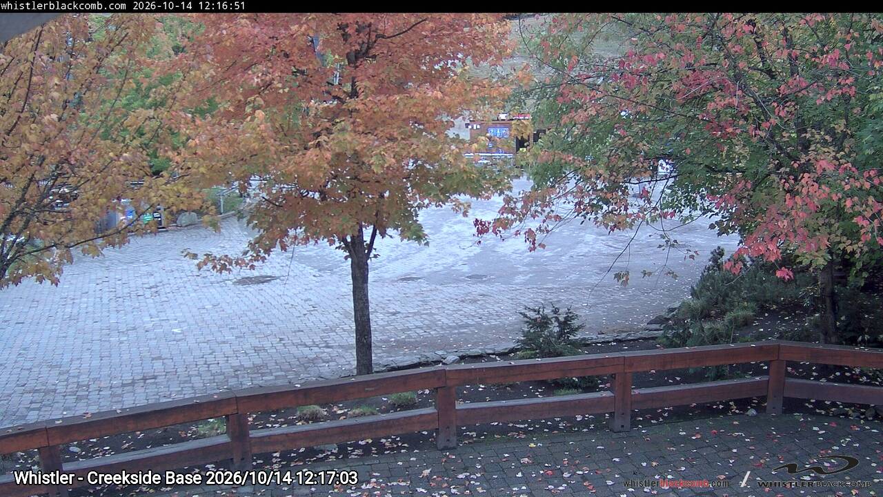 Webcam frame from Whistler - Creekside Base at 2026/10/14 12:00