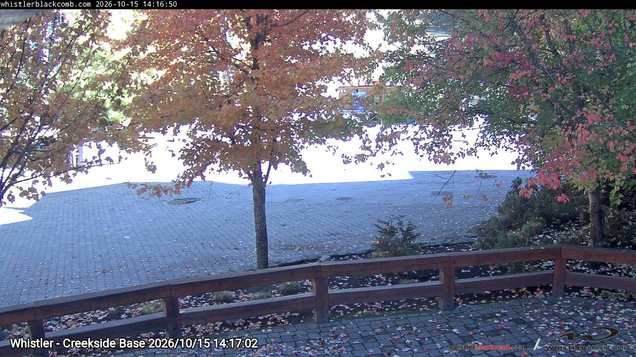 Webcam frame from Whistler - Creekside Base on 2026/10/15