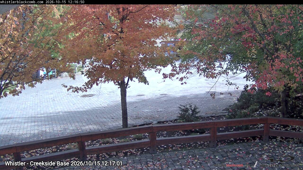 Webcam frame from Whistler - Creekside Base at 2026/10/15 12:00