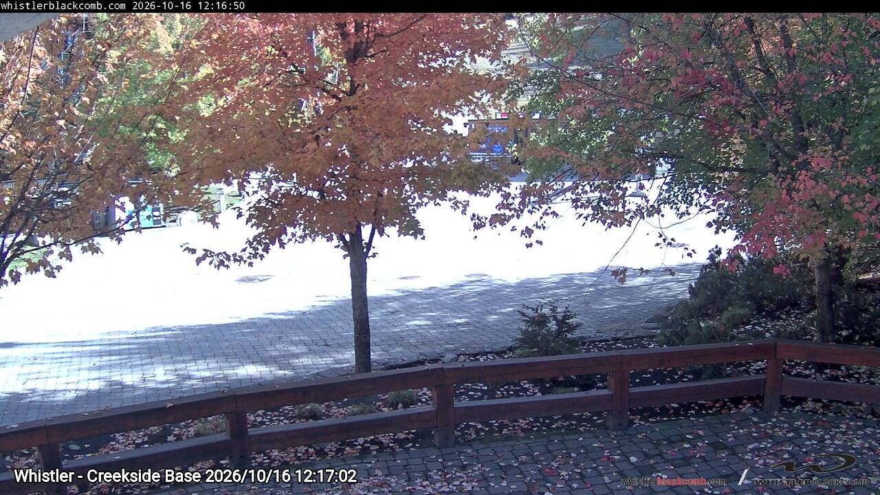 Webcam frame from Whistler - Creekside Base at 2026/10/16 12:00