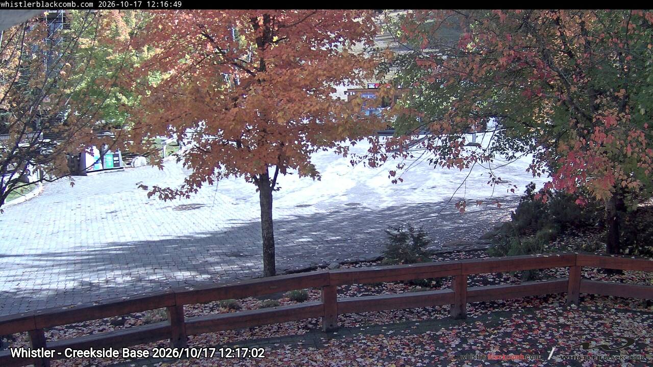 Webcam frame from Whistler - Creekside Base at 2026/10/17 12:00