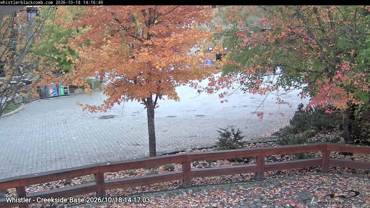 Webcam frame from Whistler - Creekside Base on 2026/10/18